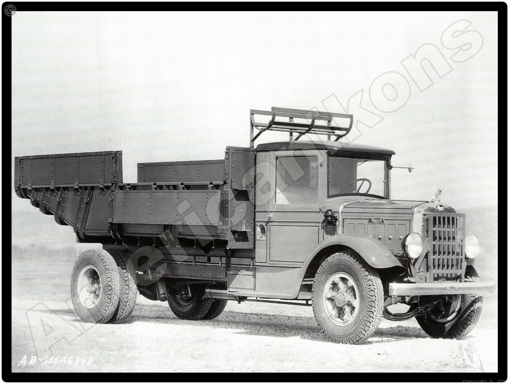 1935 Mack Trucks Model AB Dump Style Garbage Truck New Metal Sign