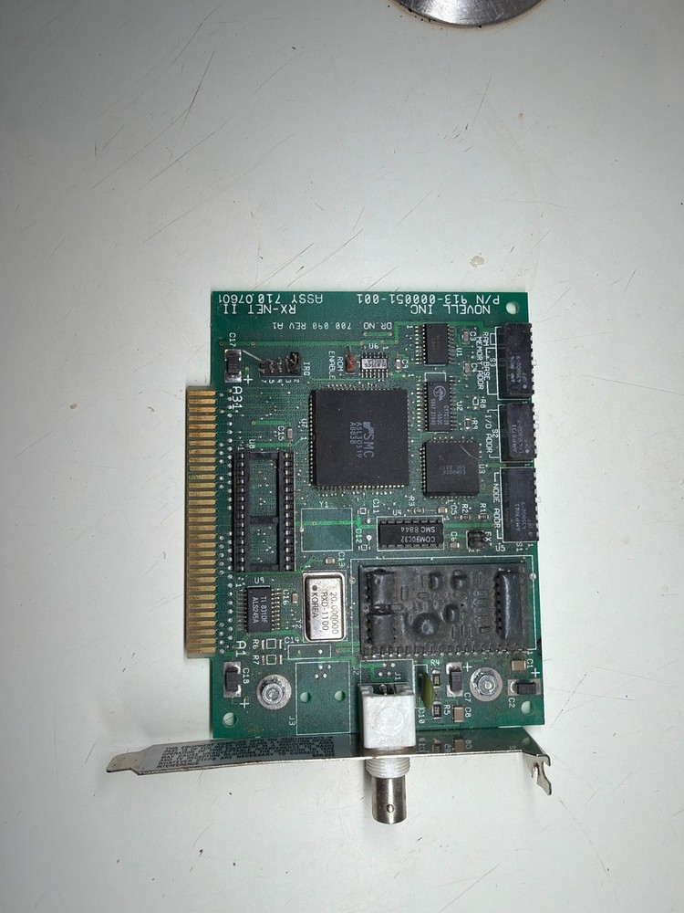 Novell RX-NET II ISA NIC BNC 10Base2 Network Card 413-000051