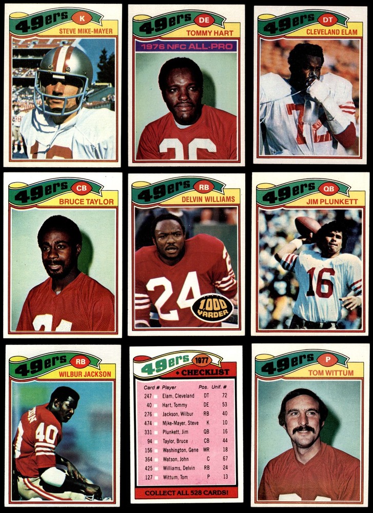1977 Topps San Francisco 49ers Team Set 6 - EX/MT 7134100