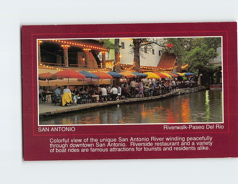 Postcard Riverwalk-Paseo Del Rio San Antonio Texas USA