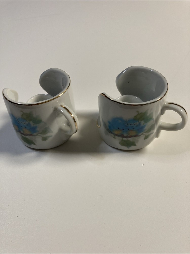 Vintage Designers Collection Bluebird Fine Porcelain Candle Holders Japan
