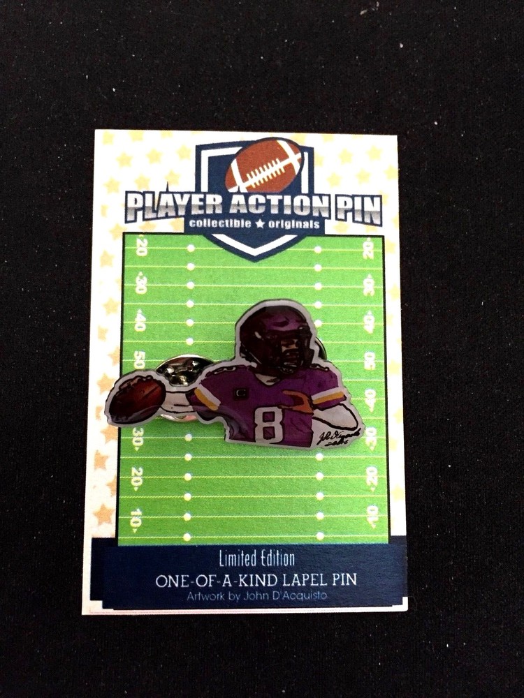 Minnesota Vikings Kirk Cousins jersey lapel pin-Classic Collectible-TOUCHDOWN!