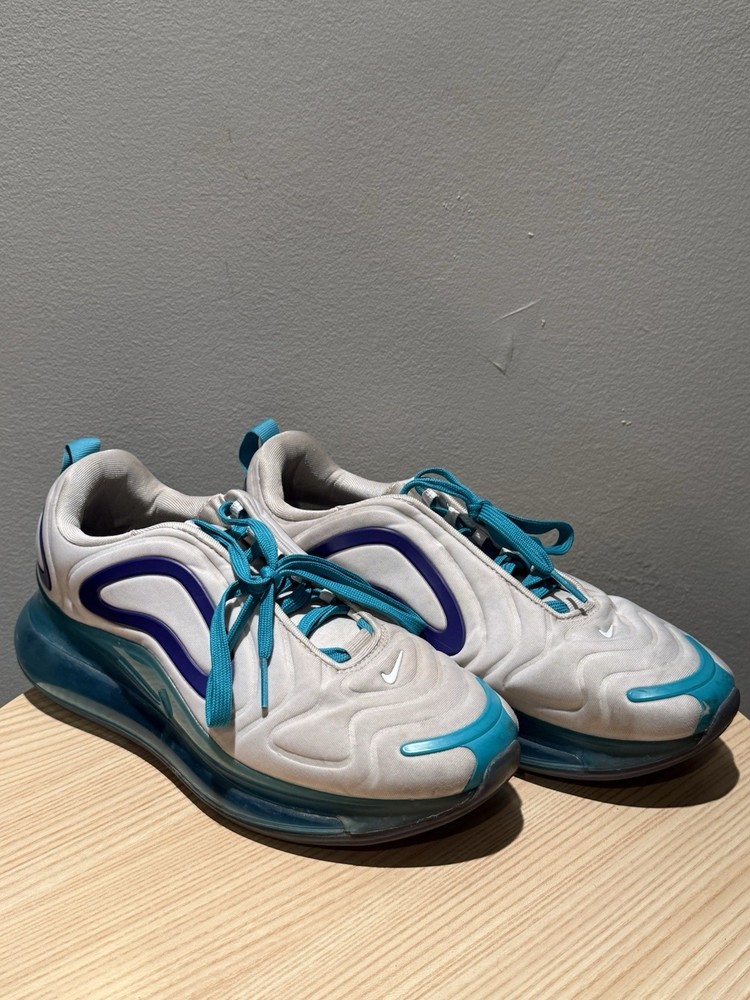 Nike Air Max 720 White Purple Spirit Teal Running Shoes AR9293-100 Women's Sz 9