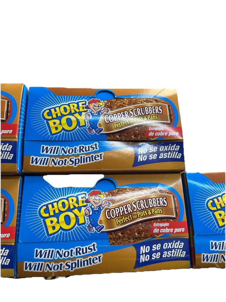 CHORE BOY  COPPER SCRUBBER , 36  PIECES  LOT ..100 % COPPER,  NEW