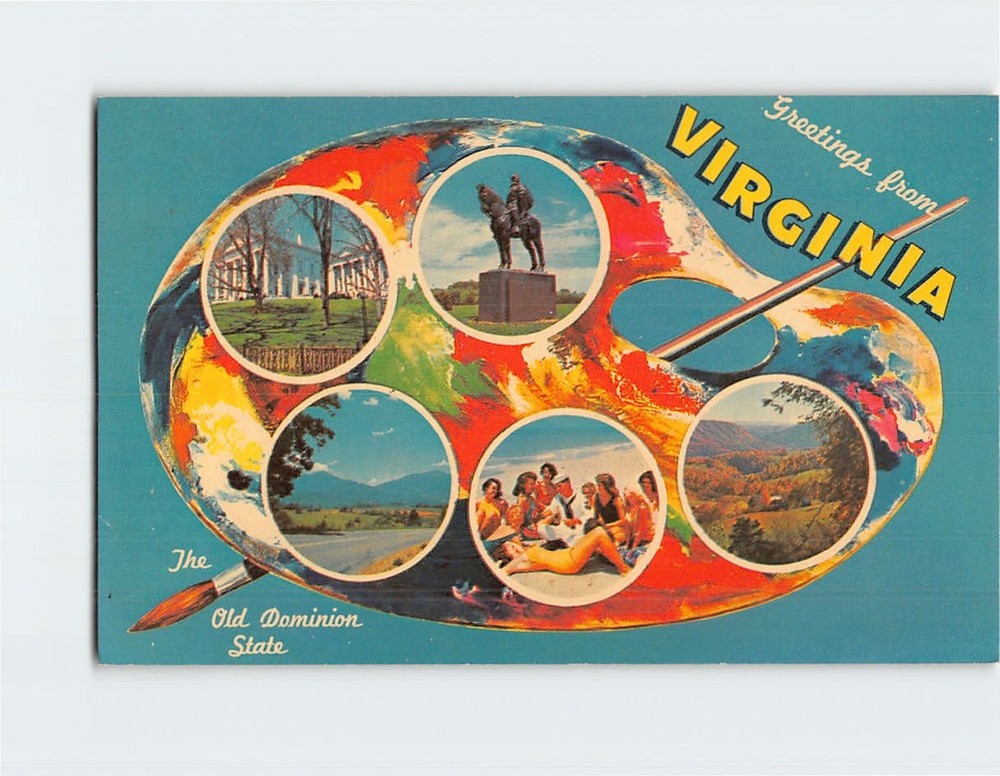 Postcard Scenes & Views Greetings from Virginia USA