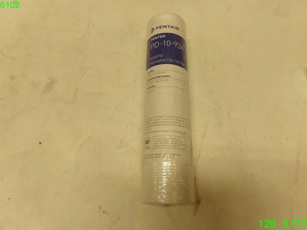 Pentek PD-10-934 Polypropylene Filter Cartridge, 9-7/8