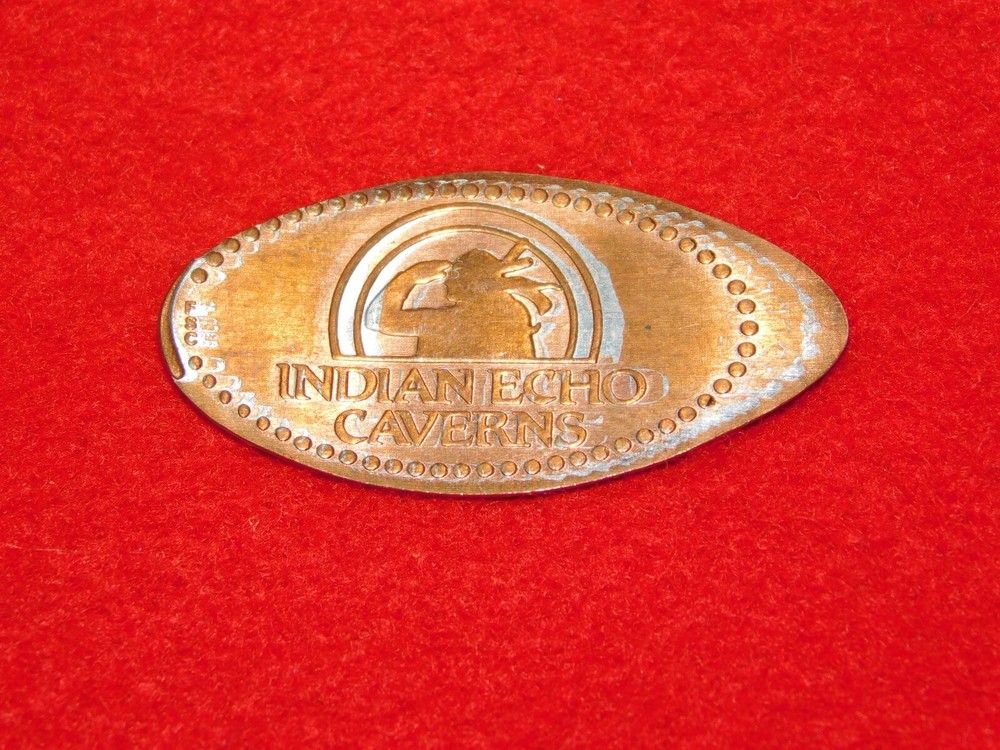 VINTAGE SOUVENIR ELONGATED PENNY COIN  INDIAN ECHO CAVERNS
