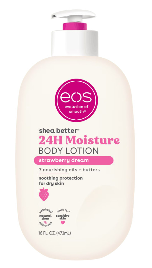 eos Shea Better Body Lotion for Dry Skin, Strawberry Dream, 16 fl oz
