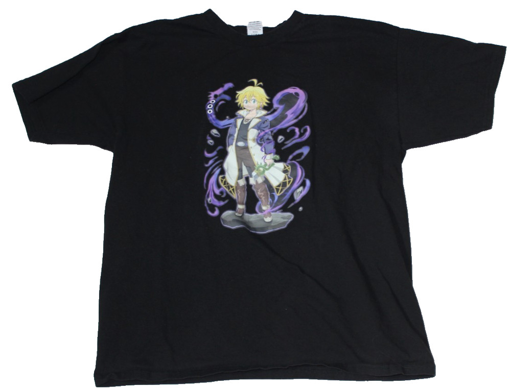 Meliodas The Seven Deadly Sins T-Shirt Men's Size XL Black Graphic TeeStyled
