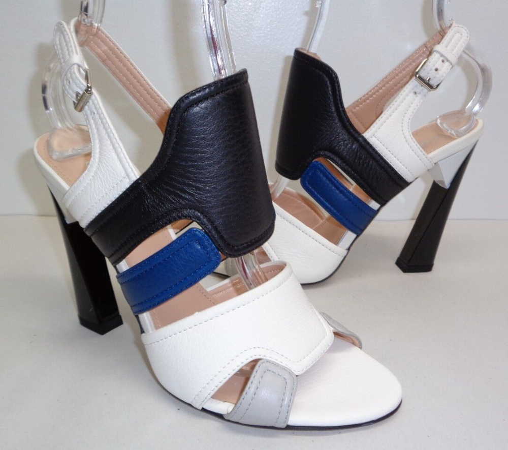 Calvin Klein Collection Size 7 M VERUSHKA White Leather Sandals New Womens Shoes