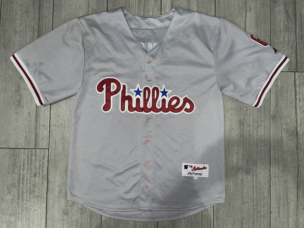 Ryan Howard Philadelphia Phillies Majestic Gray Jersey Size 48
