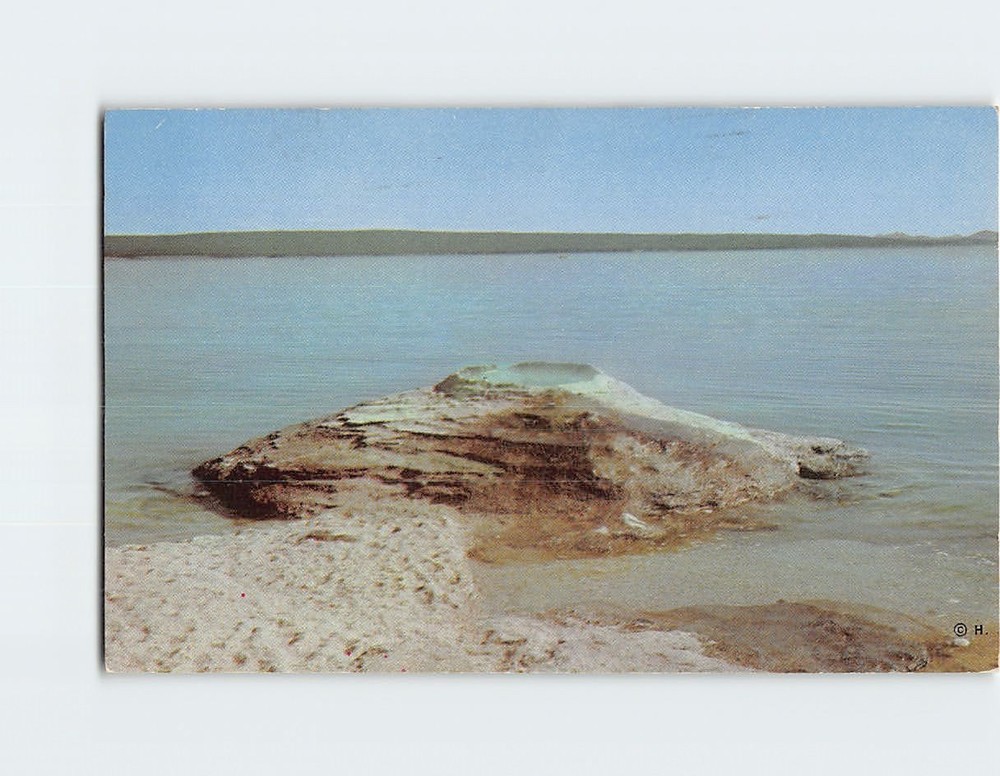 Postcard Fishing Cone West Thumb Bay Yellowstone National Park Wyoming USA