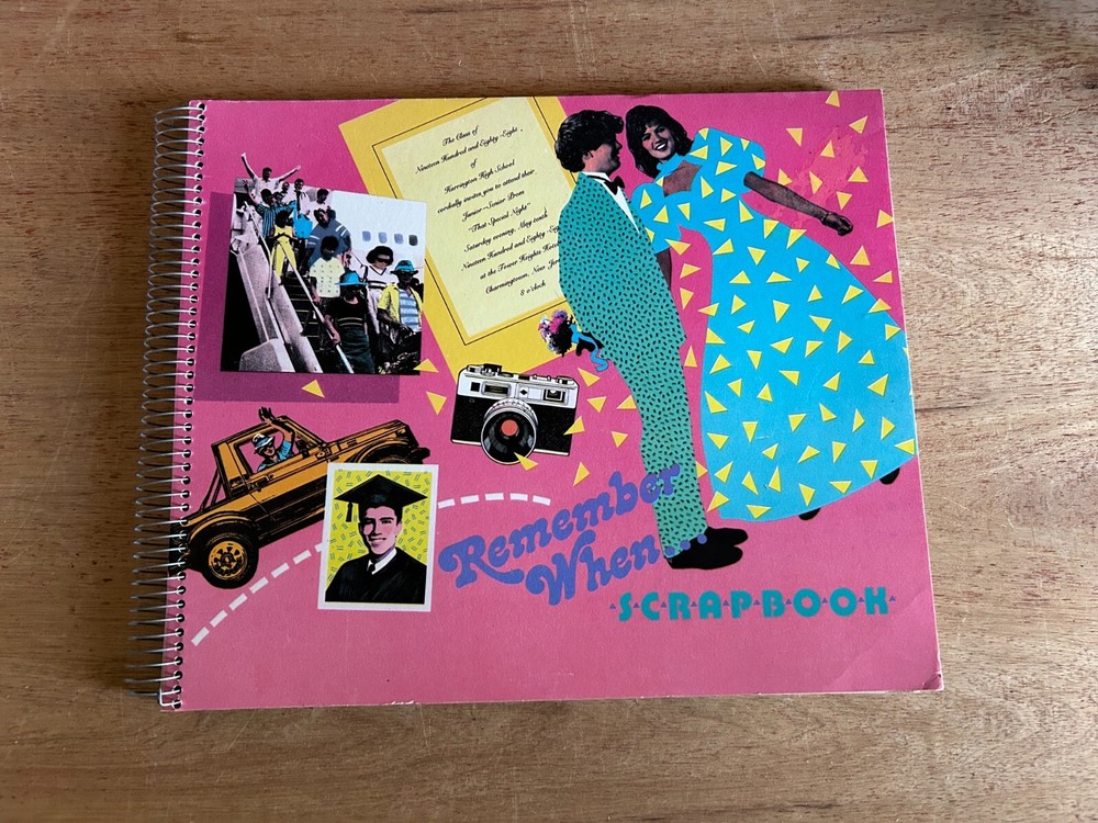 Remember When Scrapbook 1980s Retro Vintage Unused 36 Pages Spiral 11.75