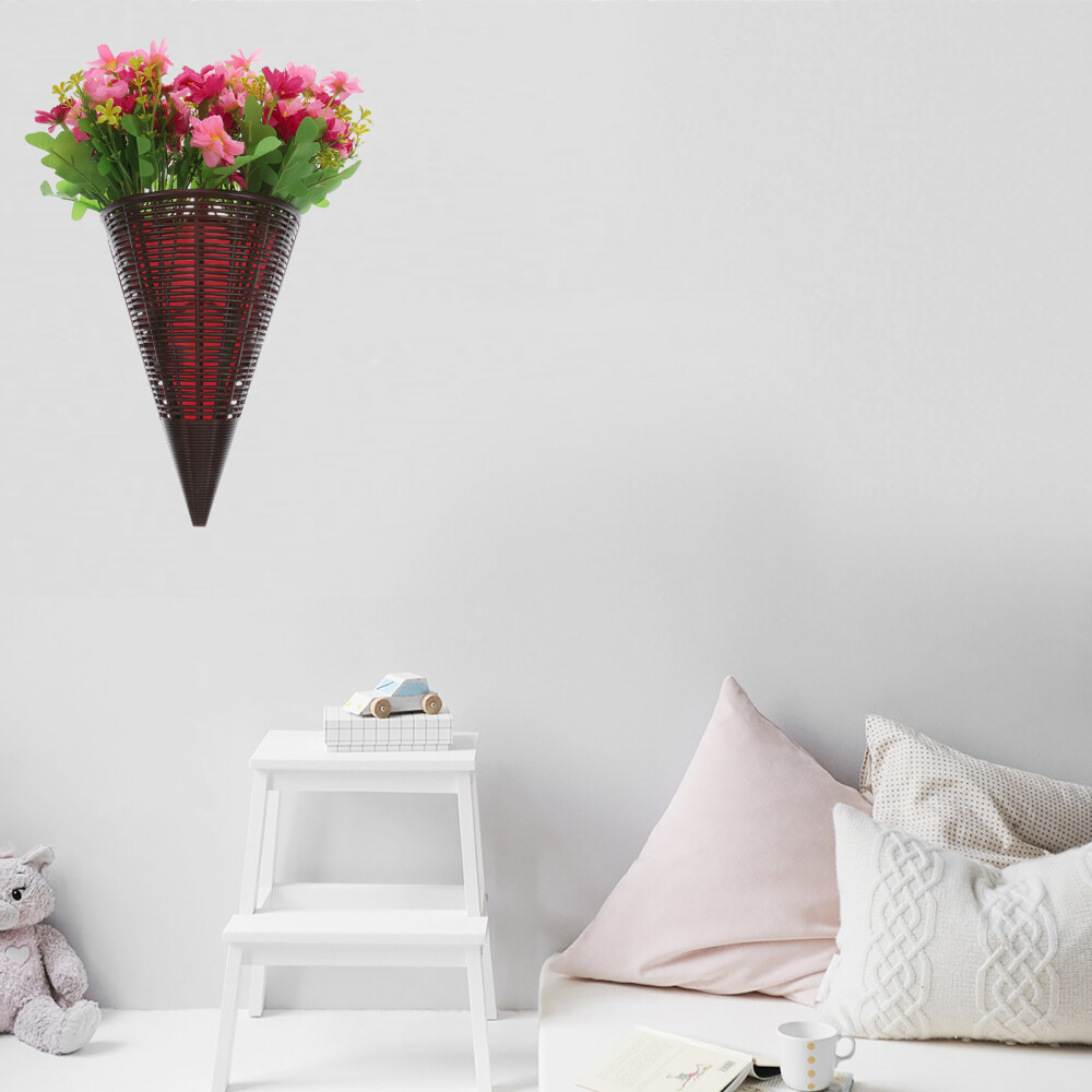 Wall Hanging Artificial Flowers Exquisite Basket Durable Fake Baby