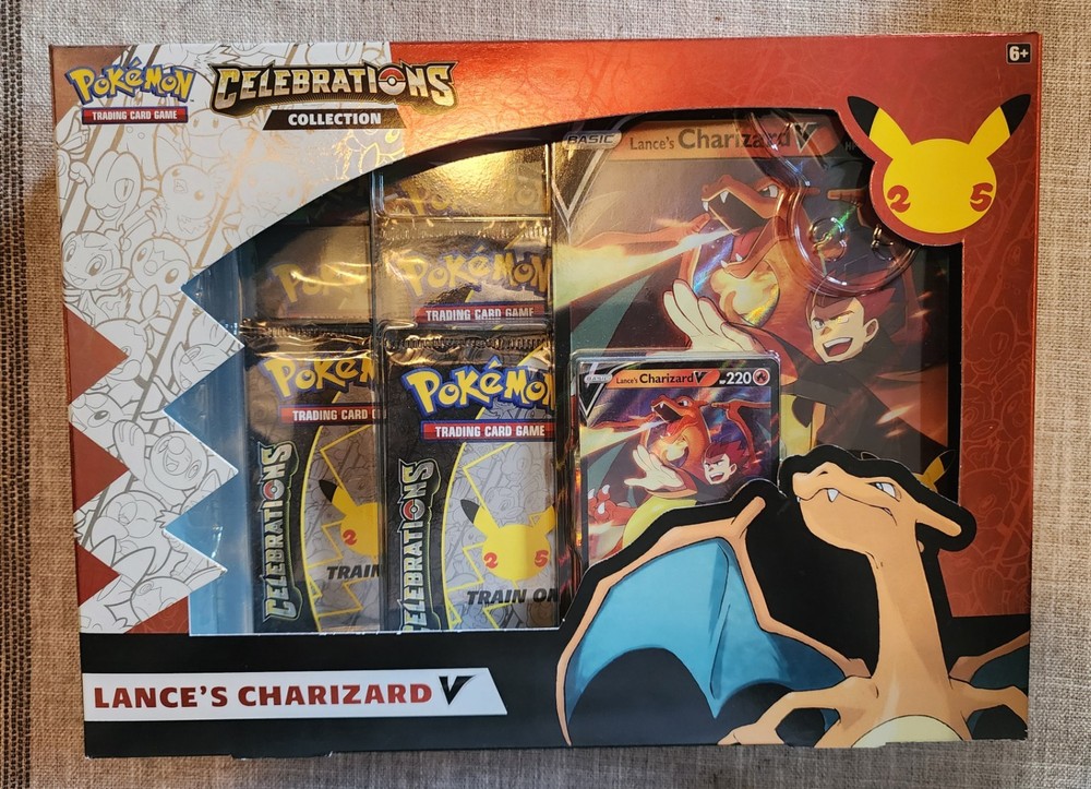 Pokémon TCG Celebrations Collection Lance's Charizard V Box New Factory sealed