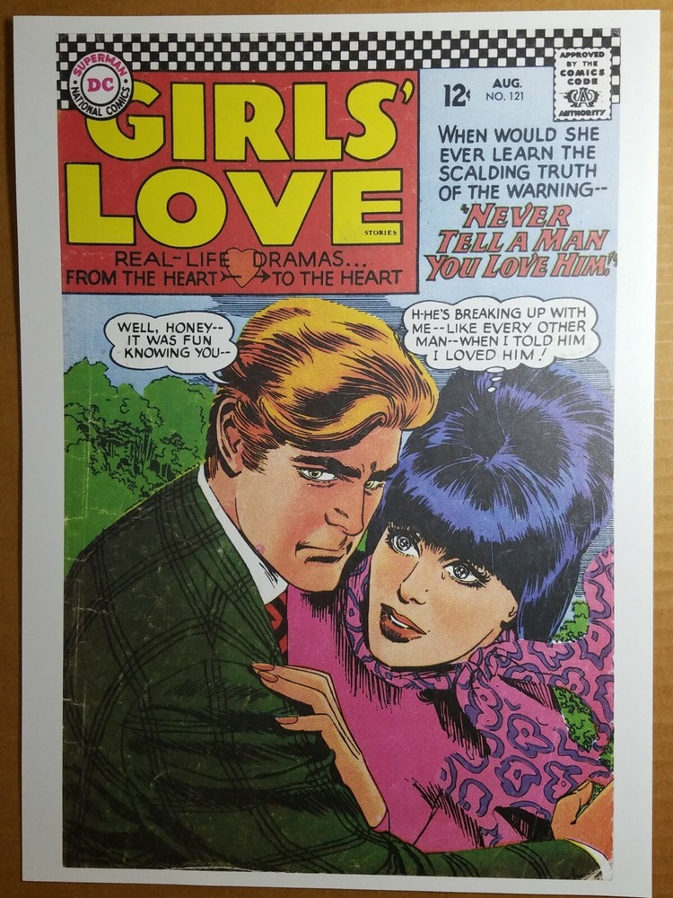 Girls Love Stories 121 DC Comics Vintage Poster Featuring Art by Tony Abruzzo Collectible Retro Design-image