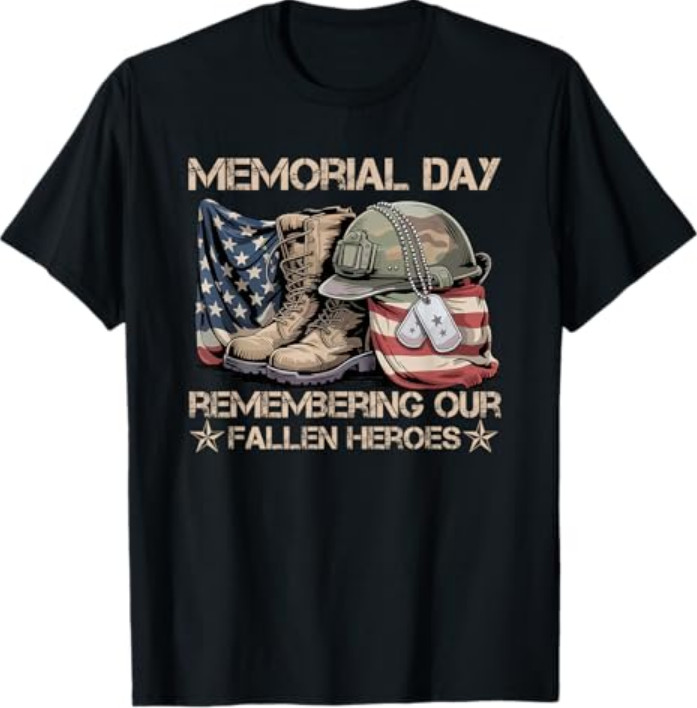 Memorial Day Remember Our Fallen Heroes Patriotic Men Women T-Shirt