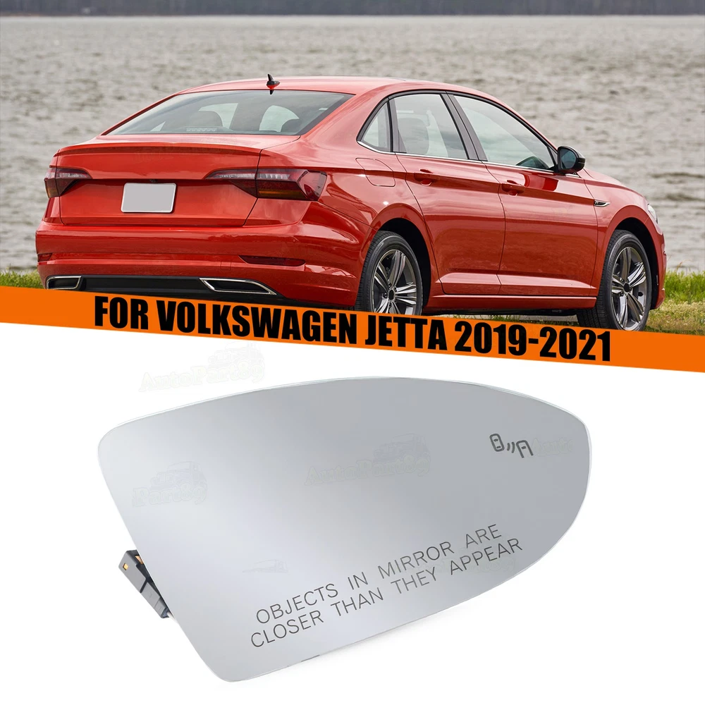 Right Passenger Side For VW Jetta 2019-2021 Heated W/ Blind Spot Mirror Glass RH