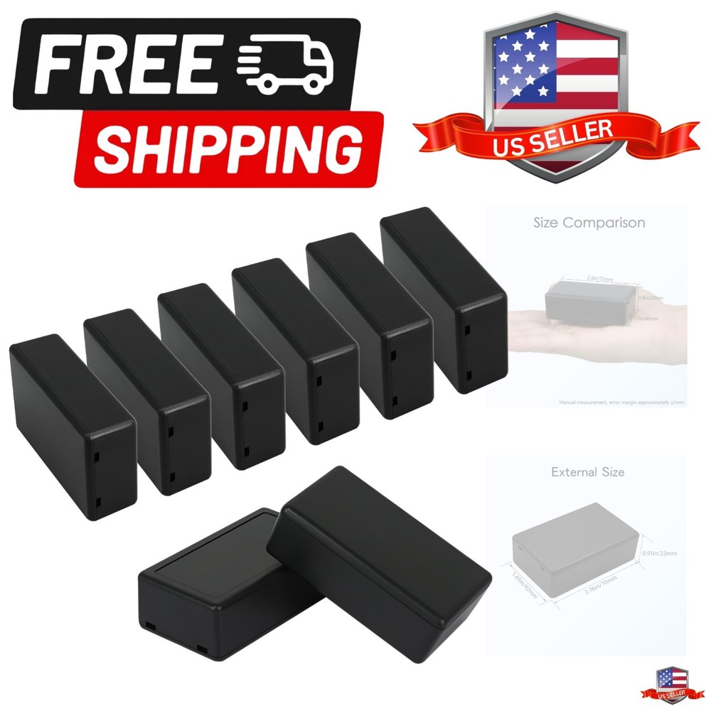 Project Box 8 Pieces Electrical Box Small Junction Box ABS Plastic Enclosure ...-image