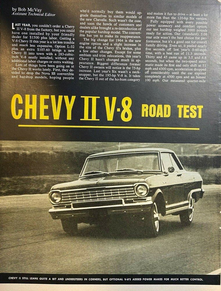 1964 Chevy II V-8 Road Test illustrated