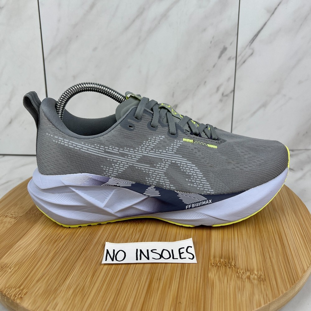 Asics Novablast 5 Women Size 7.5 Gravel Blue Fade Athletic Running Shoe 1012B765