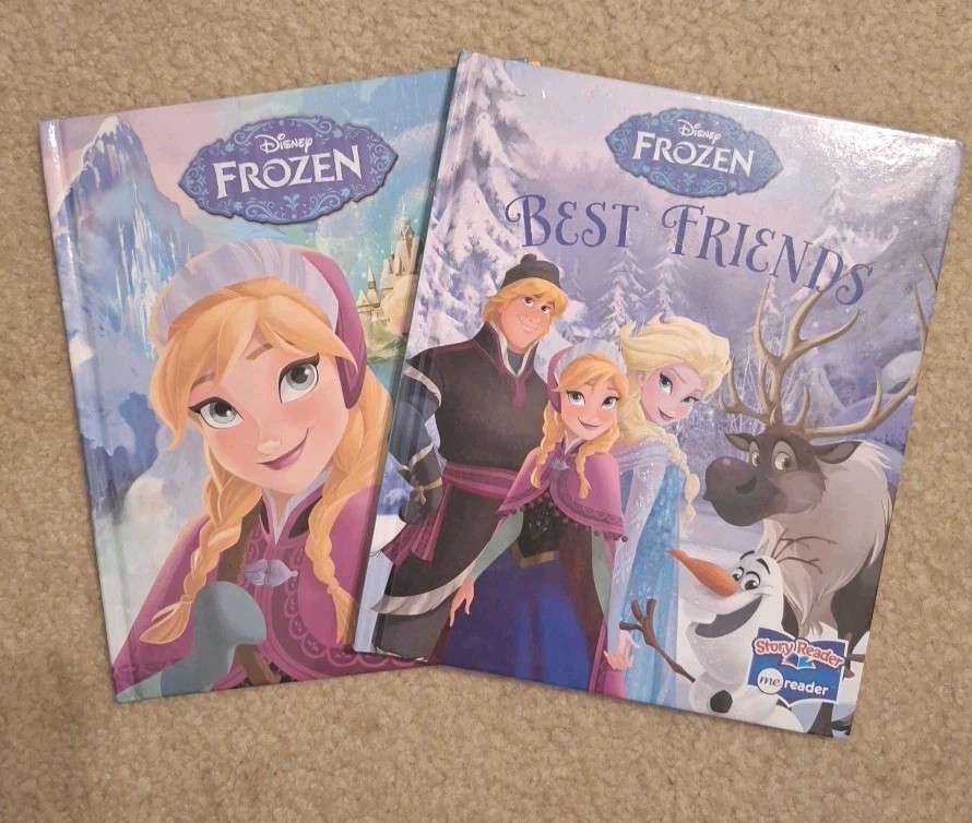 Lot Of 2 Disney Frozen Books Best Friends &Frozen Me Reader Designed 4 Sound Pad