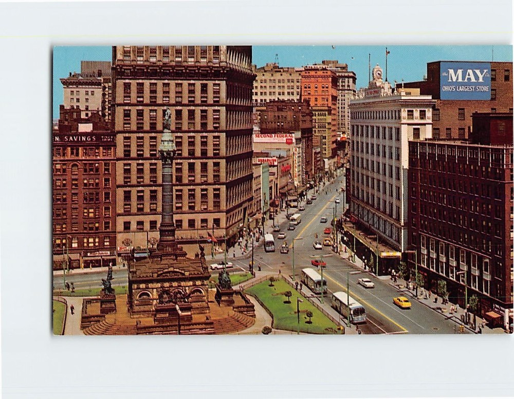Postcard Public Square Cleveland Ohio USA