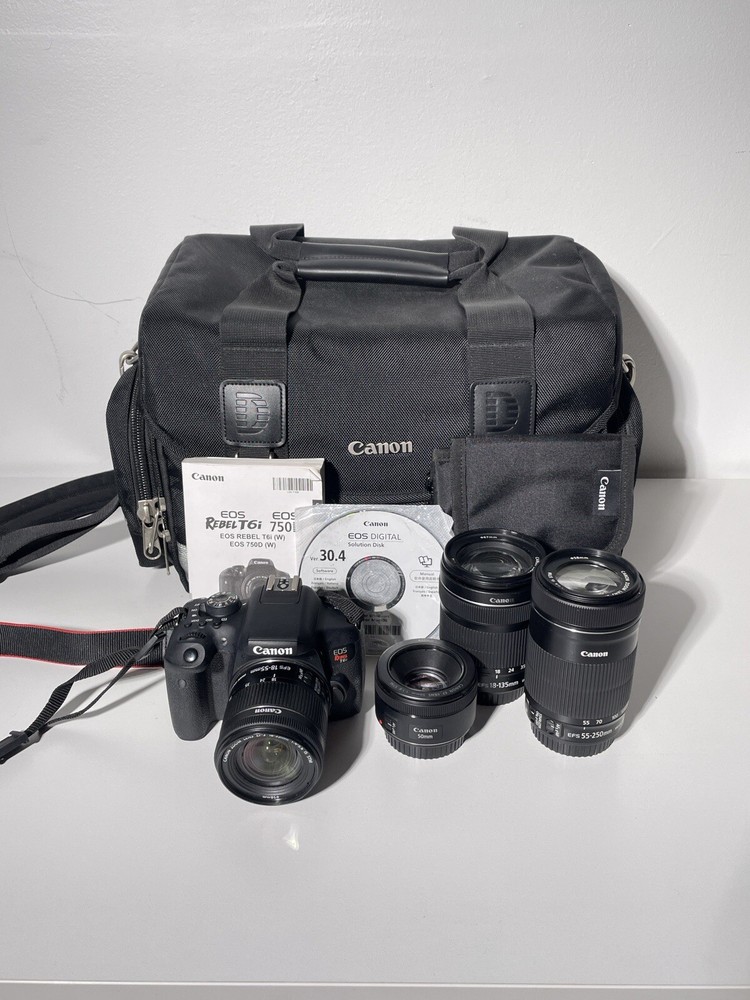 Canon T6i DSLR Camera Kit (With 4 Lenses!)