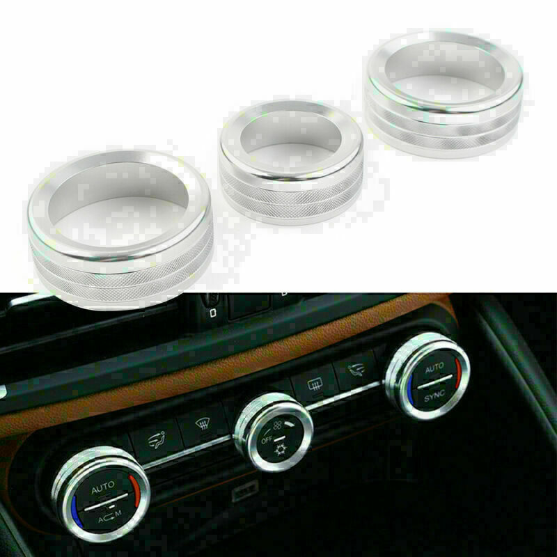 Central Console Button Cover Trim Silver For Alfa Romeo Giulia stelvio 2017-2020
