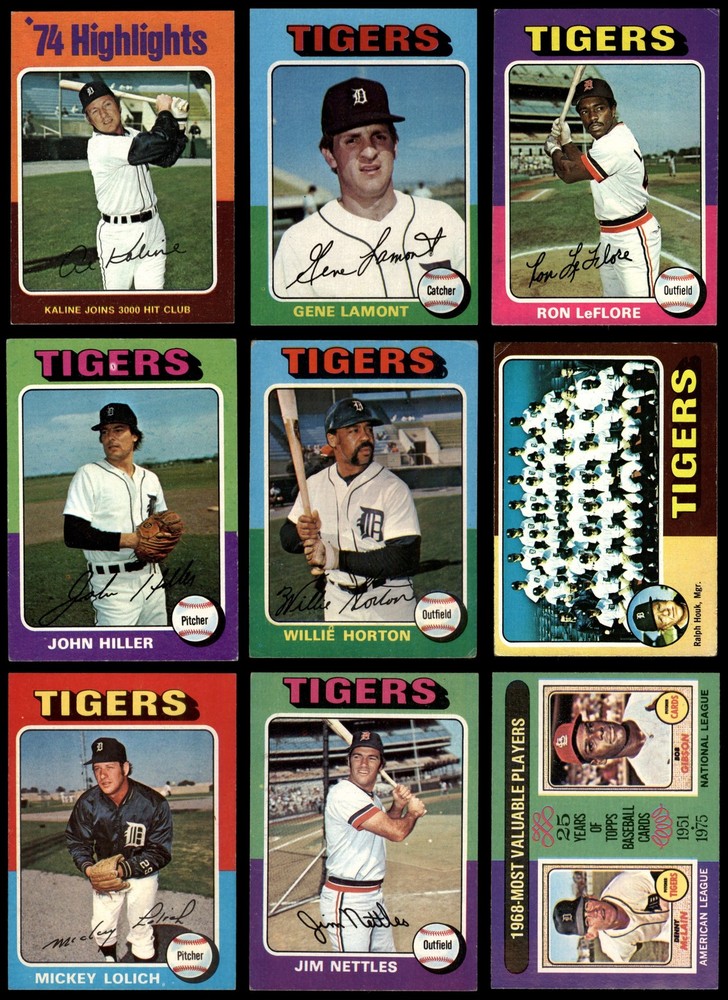 1975 Topps Detroit Tigers Team Set 4.5 - VG/EX+ 6905598