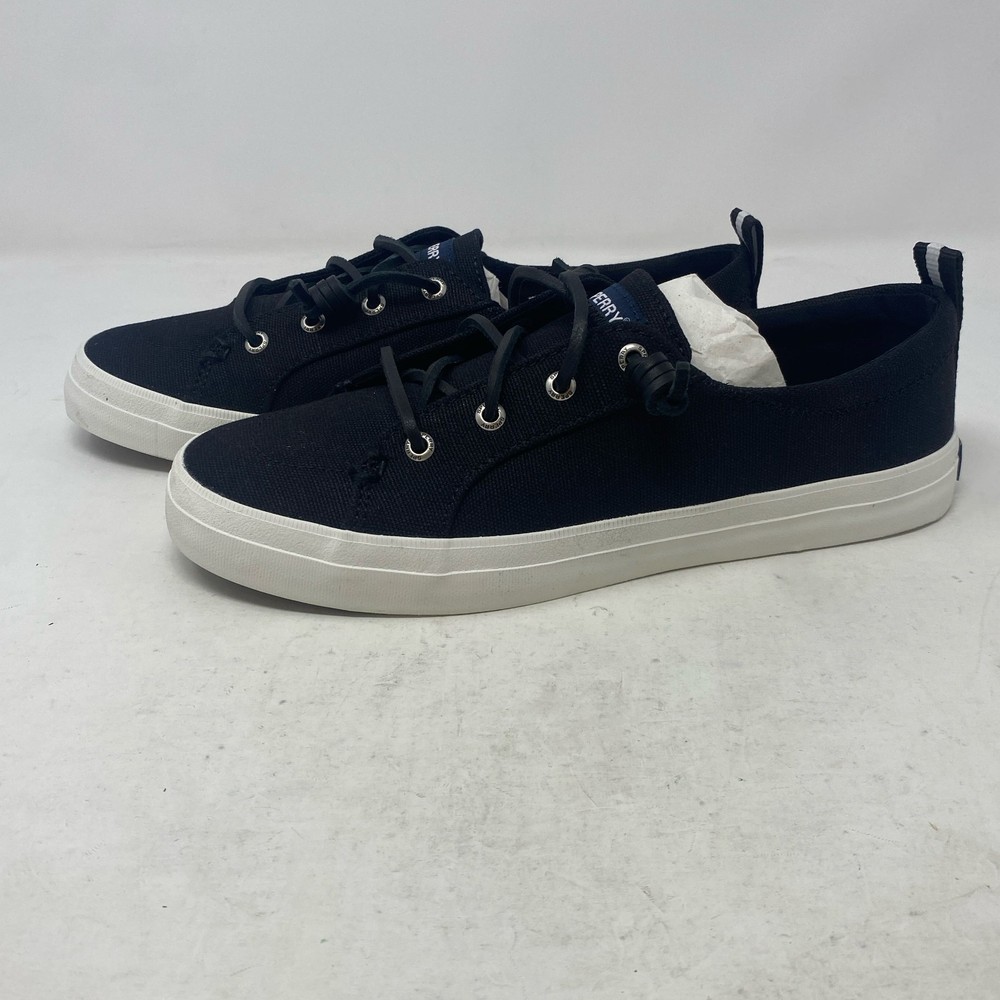 Sperry Crest Vibe Black Linen Women’s Sneakers 8.5
