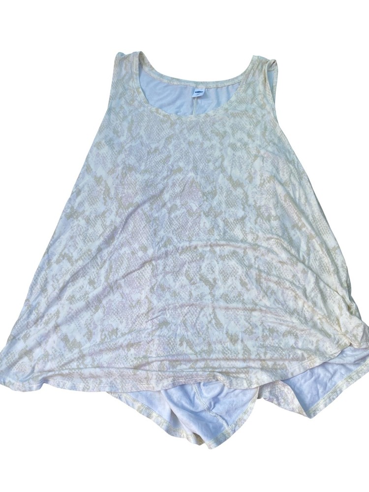 Old Navy Luxe Women's Sleeveless Swing Tank Top Large Snakeskin Print Flowy