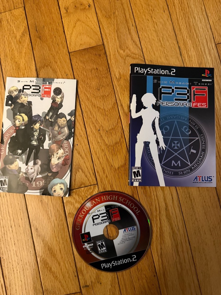 Shin Megami Tensei Persona 3 FES Playstation 2 PS2 GAME MANUAL DISK ART NO CASE