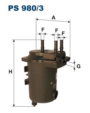 PS 980/3 FILTRON fuel filter for Renault