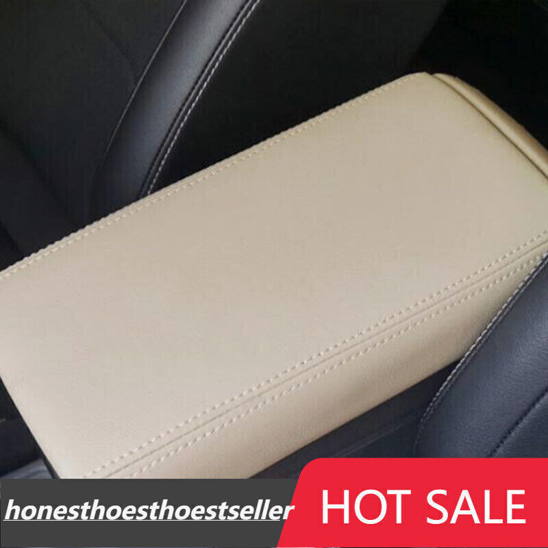 Car For Honda Accord 2003-07 White Leather Middle Console Armrest Box Cover Trim