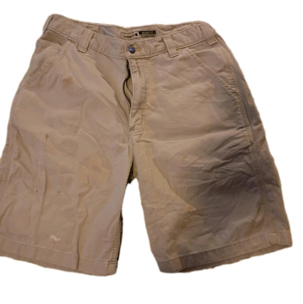 Carhartt Relaxed Fit Canvas Work Shorts - Tan - Size 34