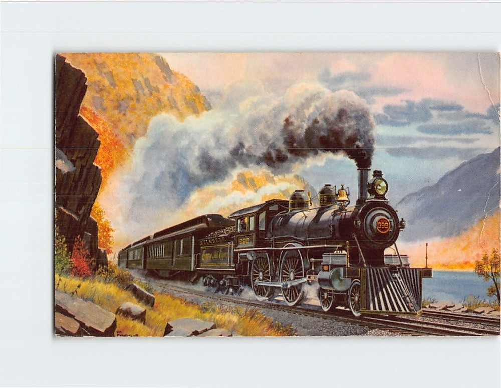 Postcard Pittsburgh & Lake Erie Railroad Company Steam Locomotive Speed King