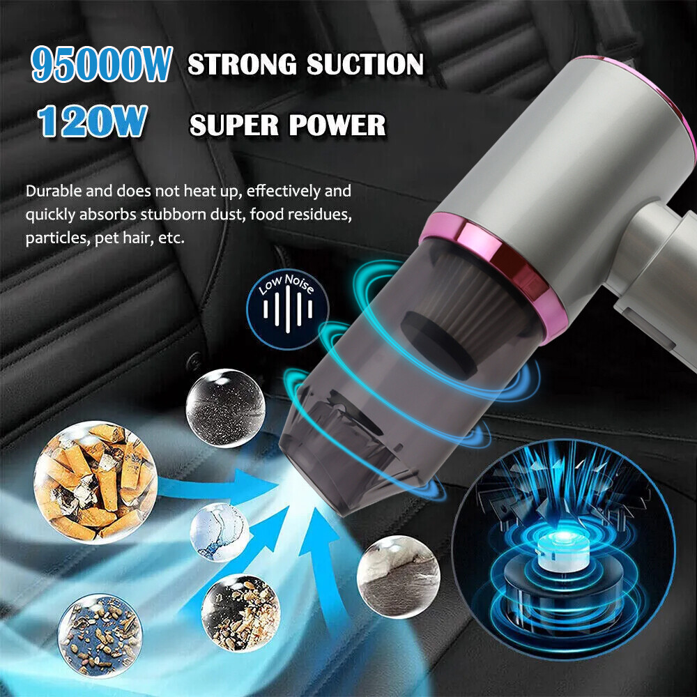 Powerful Car Vacuum Cleaner Portable Wet & Dry Handheld Strong Suction Cleanning