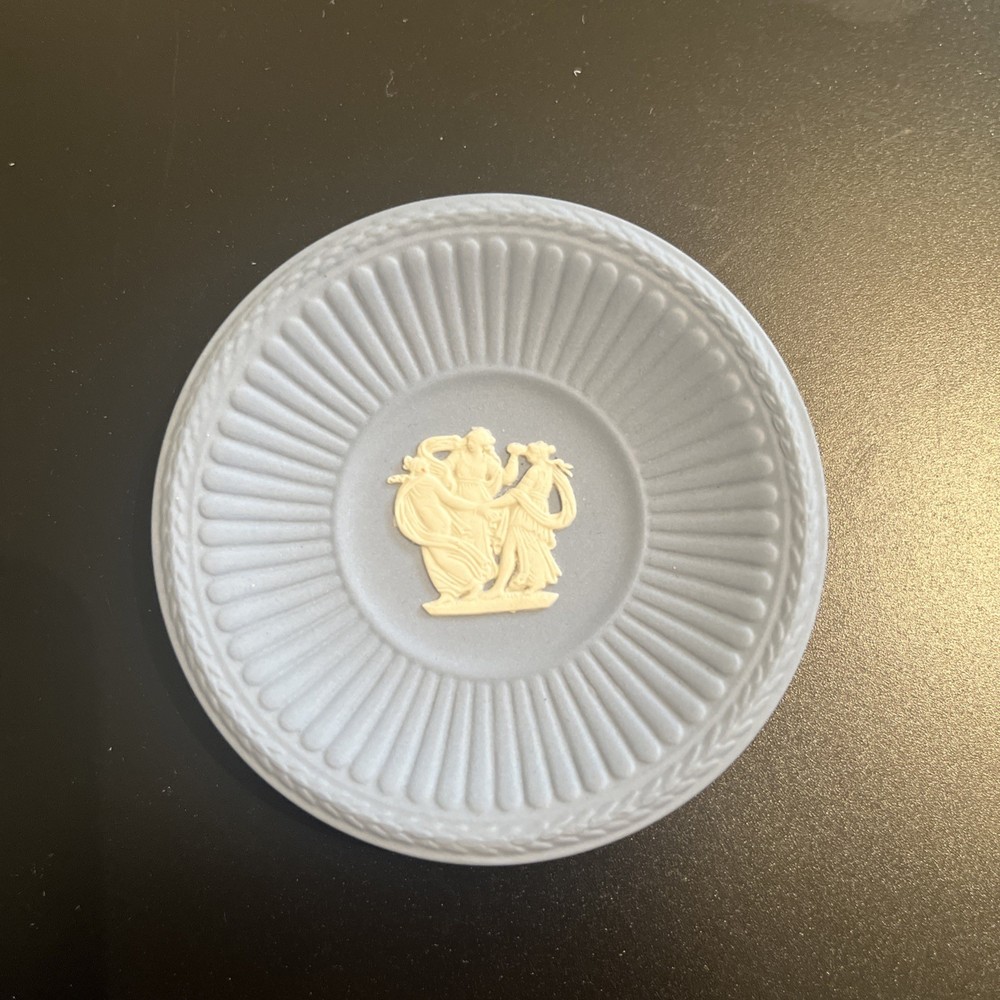 Antique Wedgewood Jasperware Blue Small Trinket Dish