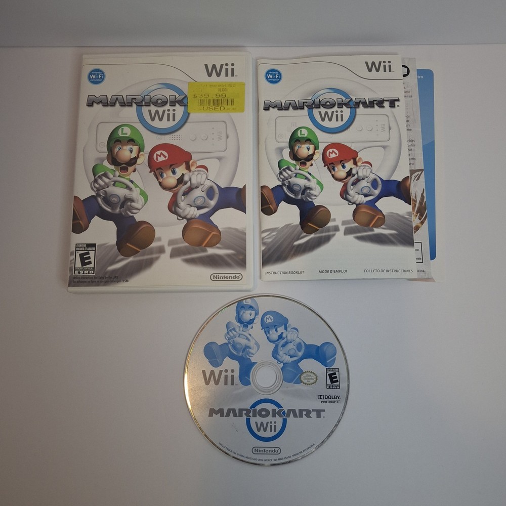 Mario Kart Wii (Nintendo Wii, 2008) Complete w/ Manual CIB - Excellent Disc
