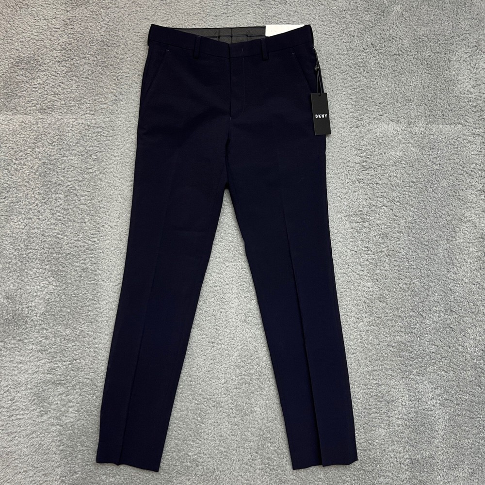 DKNY Mens Slim Fit Navy Blue Dress Pants 29x30 Formal Casual Suit Separate NWT  