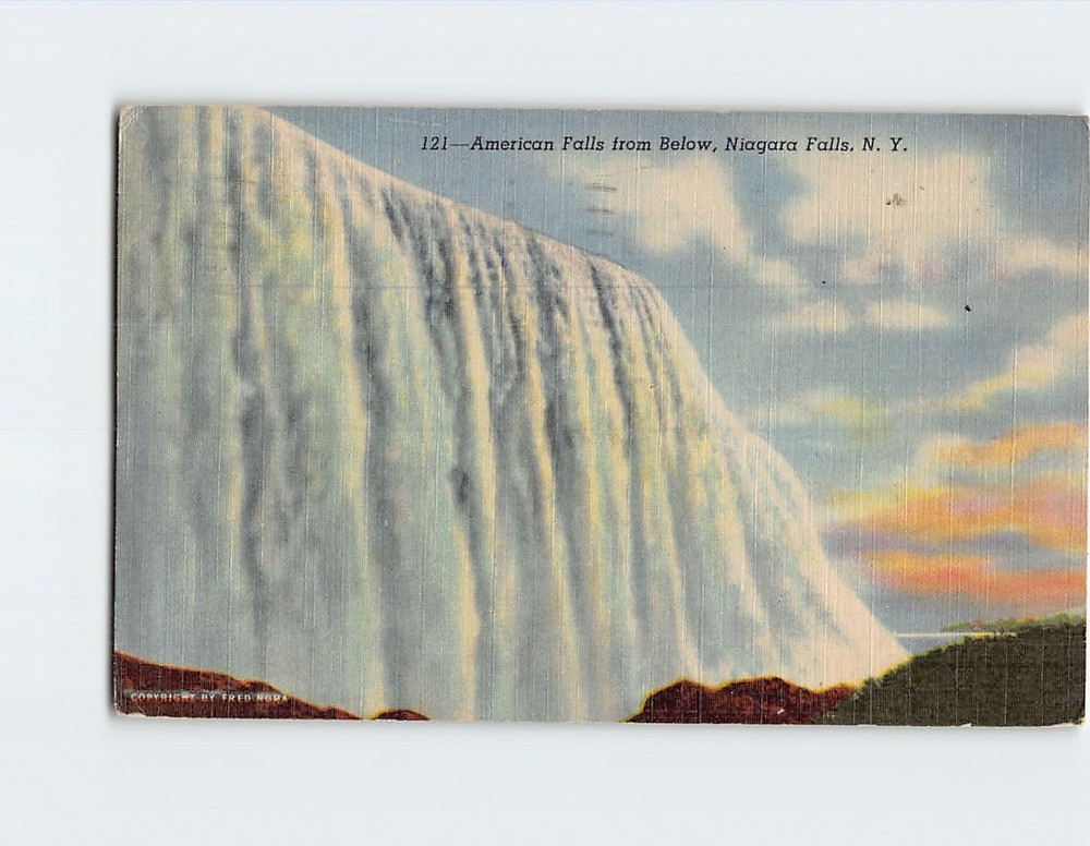 Postcard American Falls from Below Niagara Falls New York USA