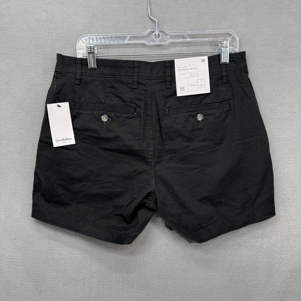 Goodfellow & Co Shorts Mens 30 Every Wear Flat-Front Black Slim 5