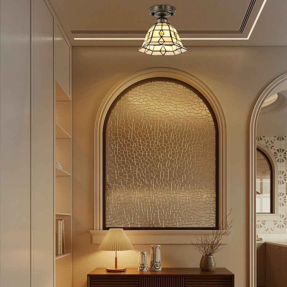20cm Hexagonal Ceiling Light Fixture - No Bulb E26 Base US Standard