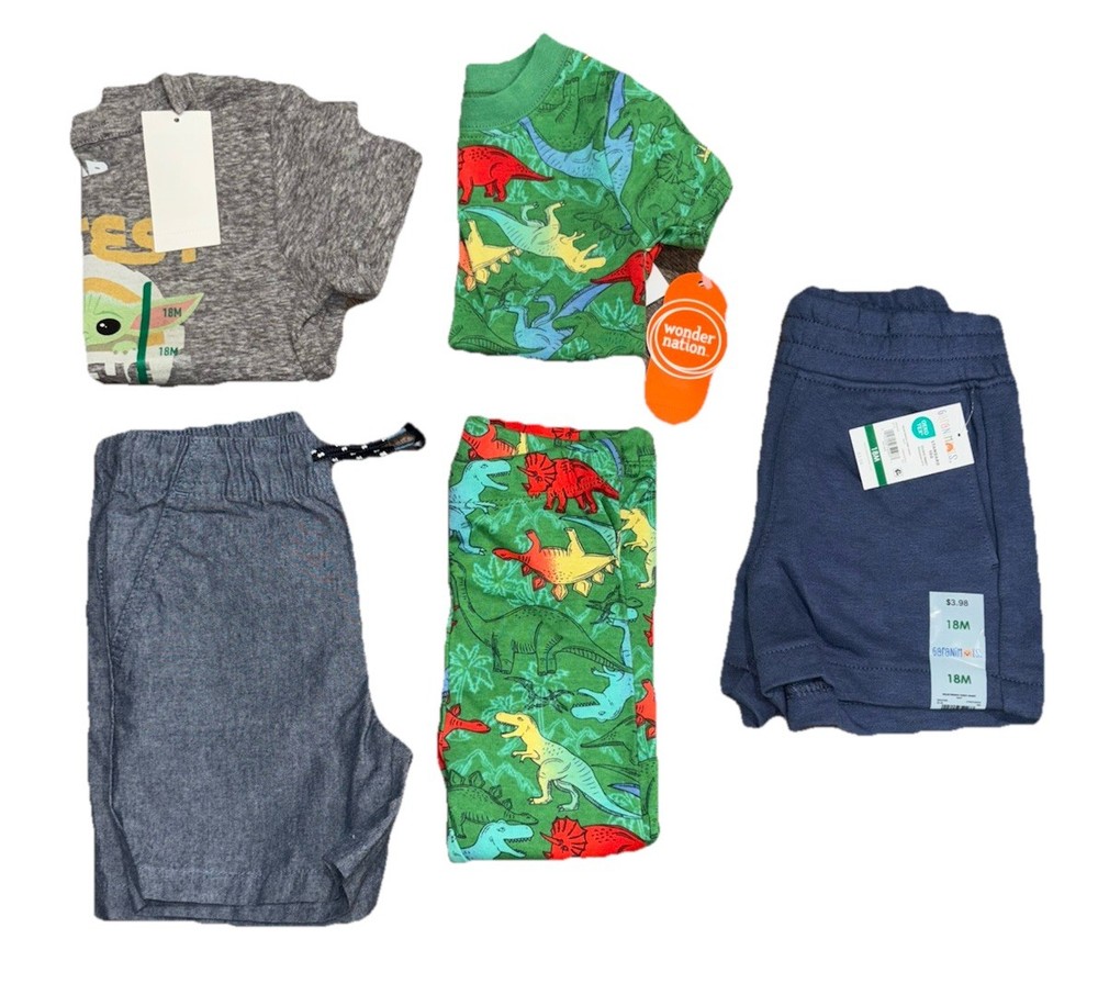 Cat & Jack Garanimals Wonder Nation Boys 18M Clothing and PJs Lot NWT