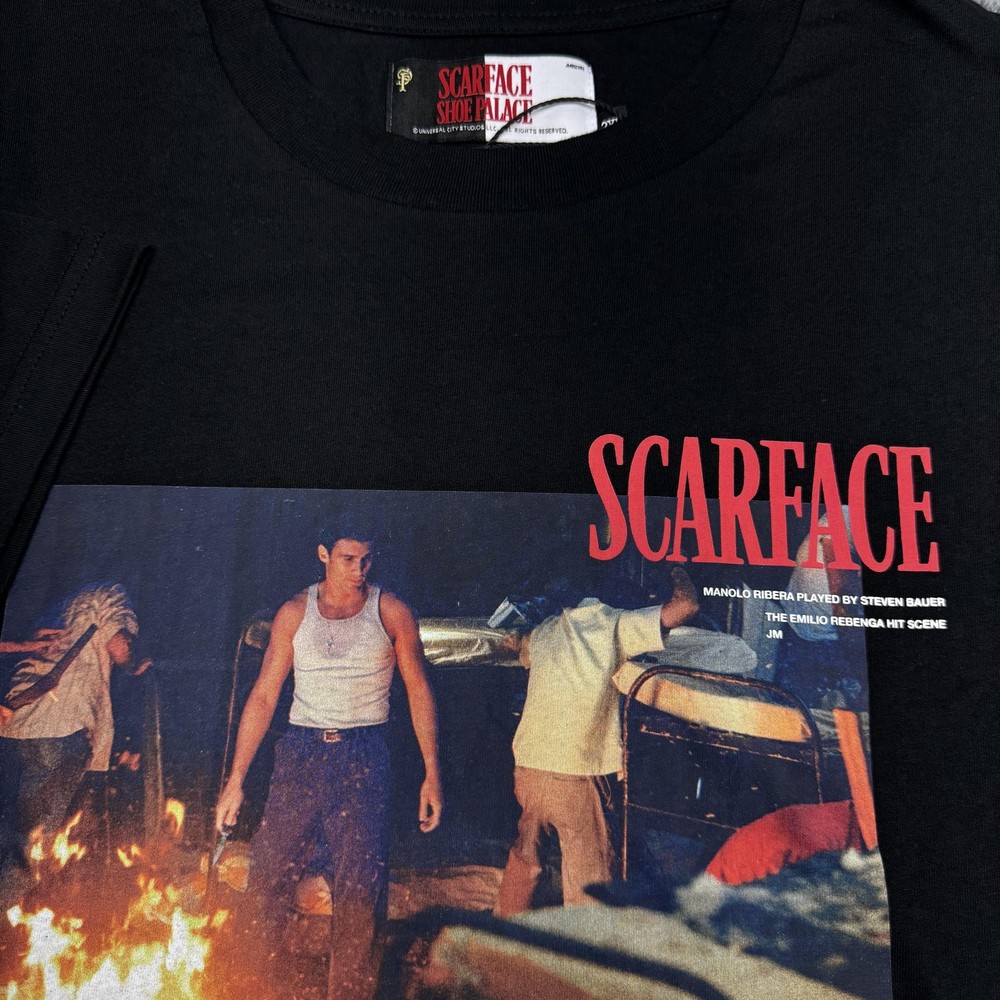 Scarface Shoe Palace Shirt Mens 2XL Black Hit Scene Graphic Movie Tee Scarface