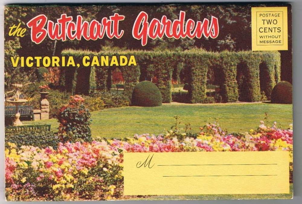 British Columbia Postcard Booklet Victoria The Butchart Gardens 20 Views
