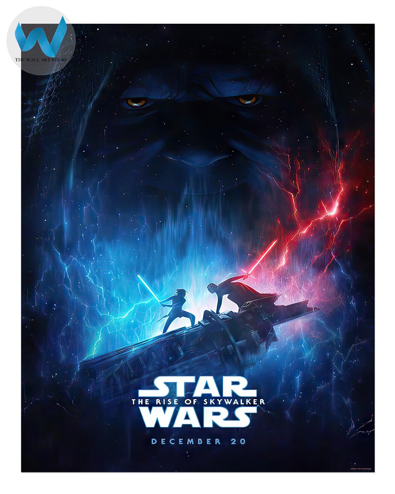 Star Wars Rise of Skywalker Movie Poster Wall Art in Multiple Sizes