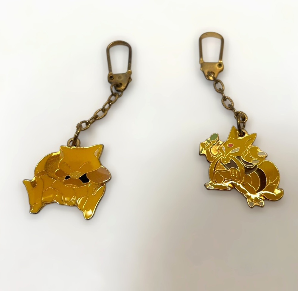 Pokemon Charm Abra Kadabra 1999 Metal Key Chain Vintage Nintendo Japan Import-image