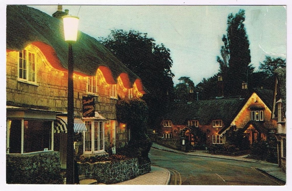 Postcard The Old Village Shanklin At Night Isle Of Wight UK